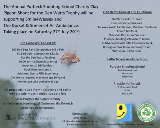 Purbeck Shooting School Annual Charity Clay Pigeon Shoot